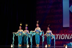 Beautiful Ladies On A Ancient Road